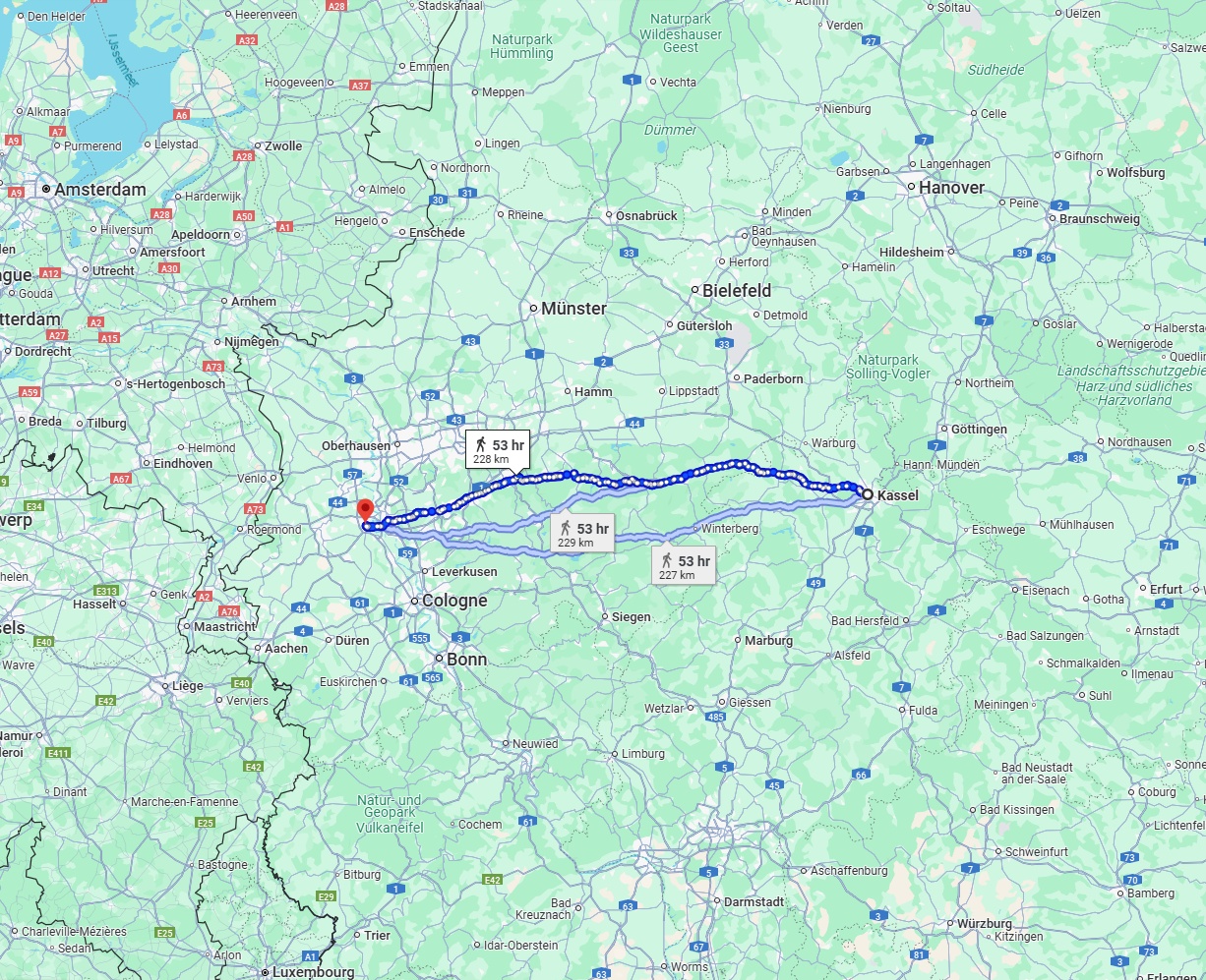 Anreise von Kassel Zu Neuss Über 