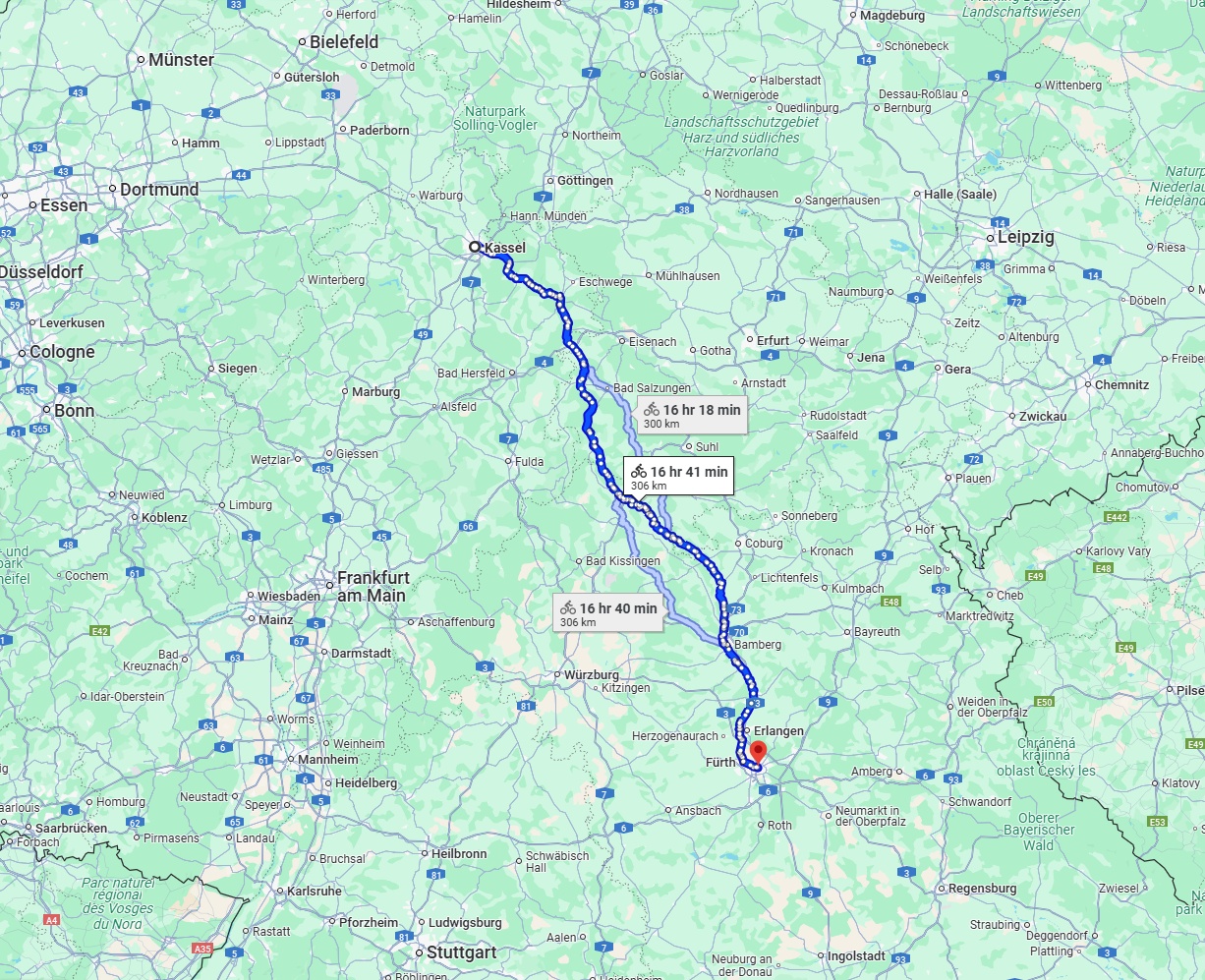 Anreise von Kassel Zu Nürnberg Über 