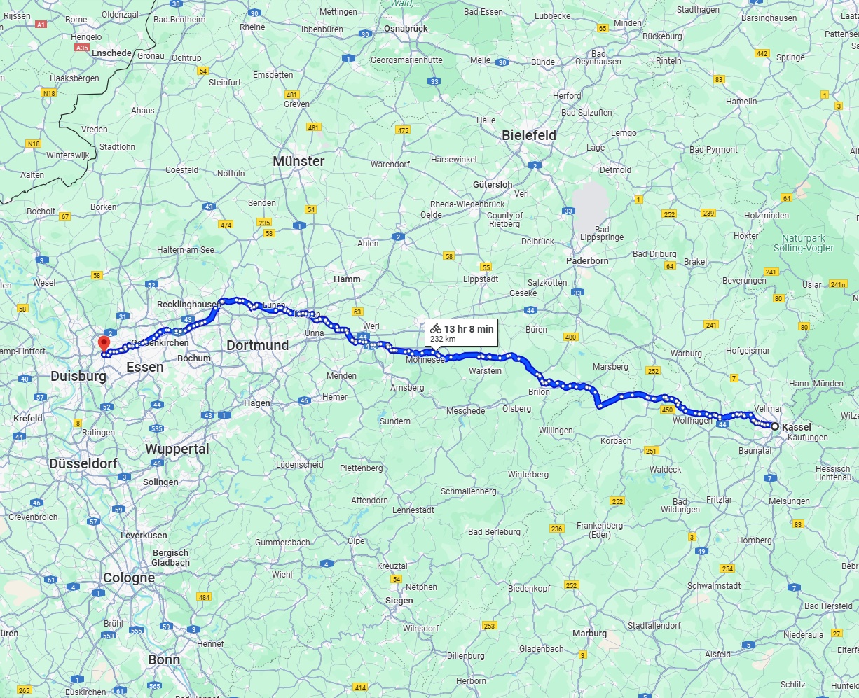 Anreise von Kassel Zu Oberhausen Über 
