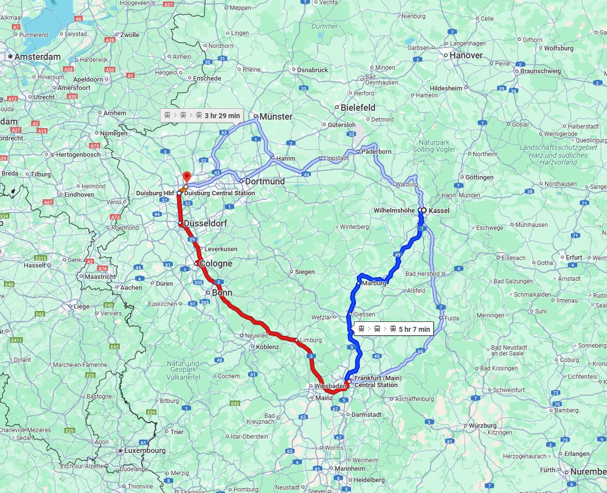 Anreise von Kassel Zu Oberhausen Über 