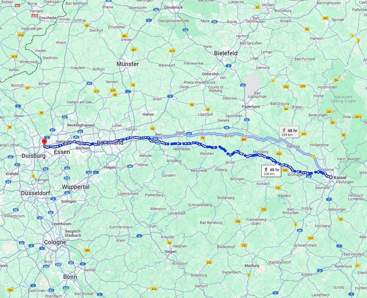 Anreise von Kassel Zu Oberhausen Über 