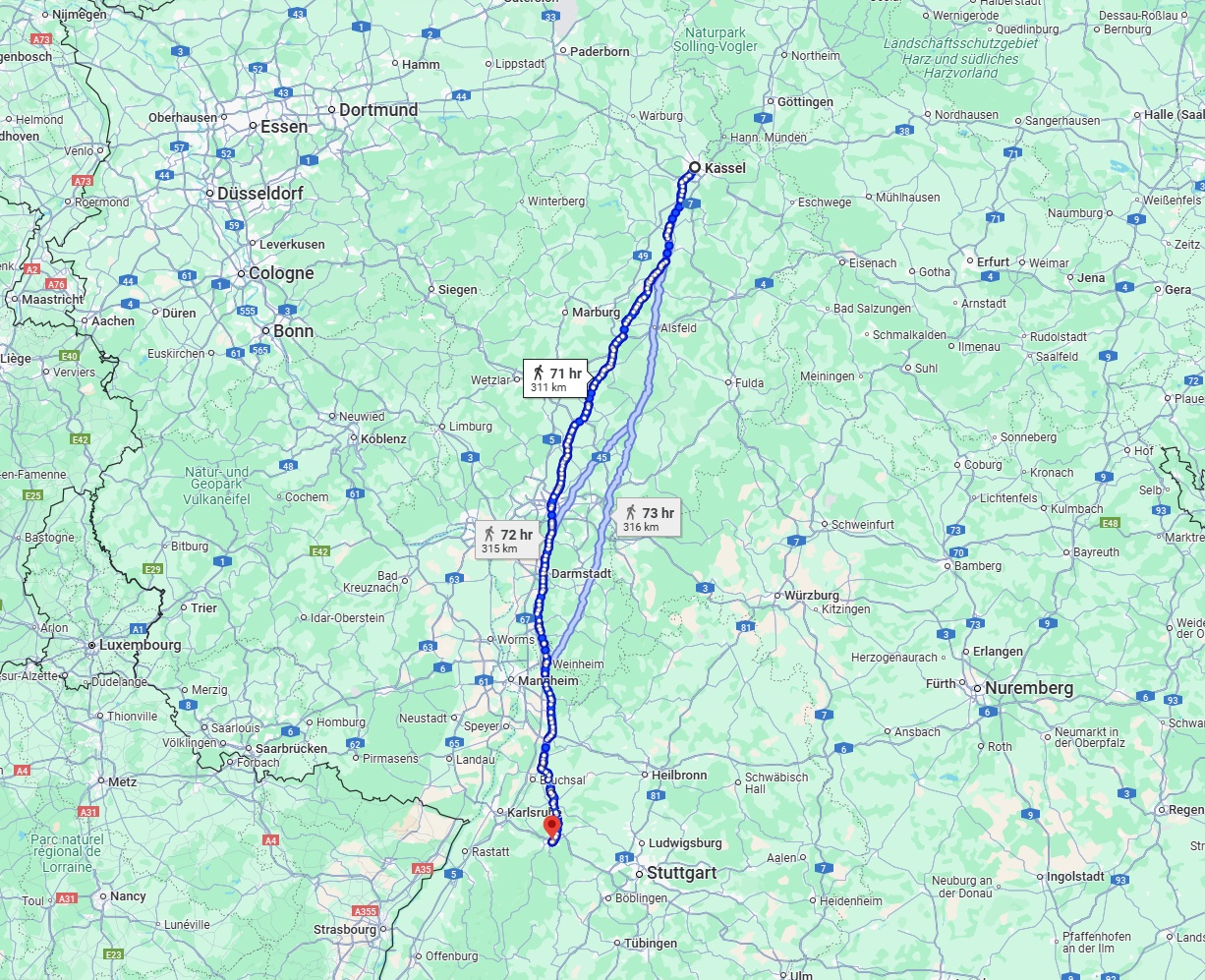Anreise von Kassel Zu Pforzheim Über 