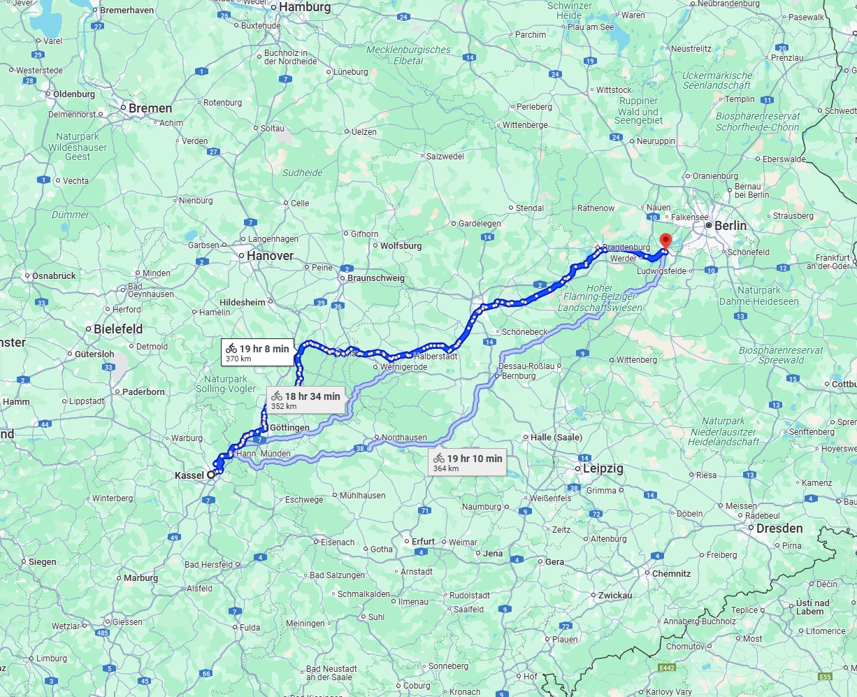 Anreise von Kassel Zu Potsdam Über 
