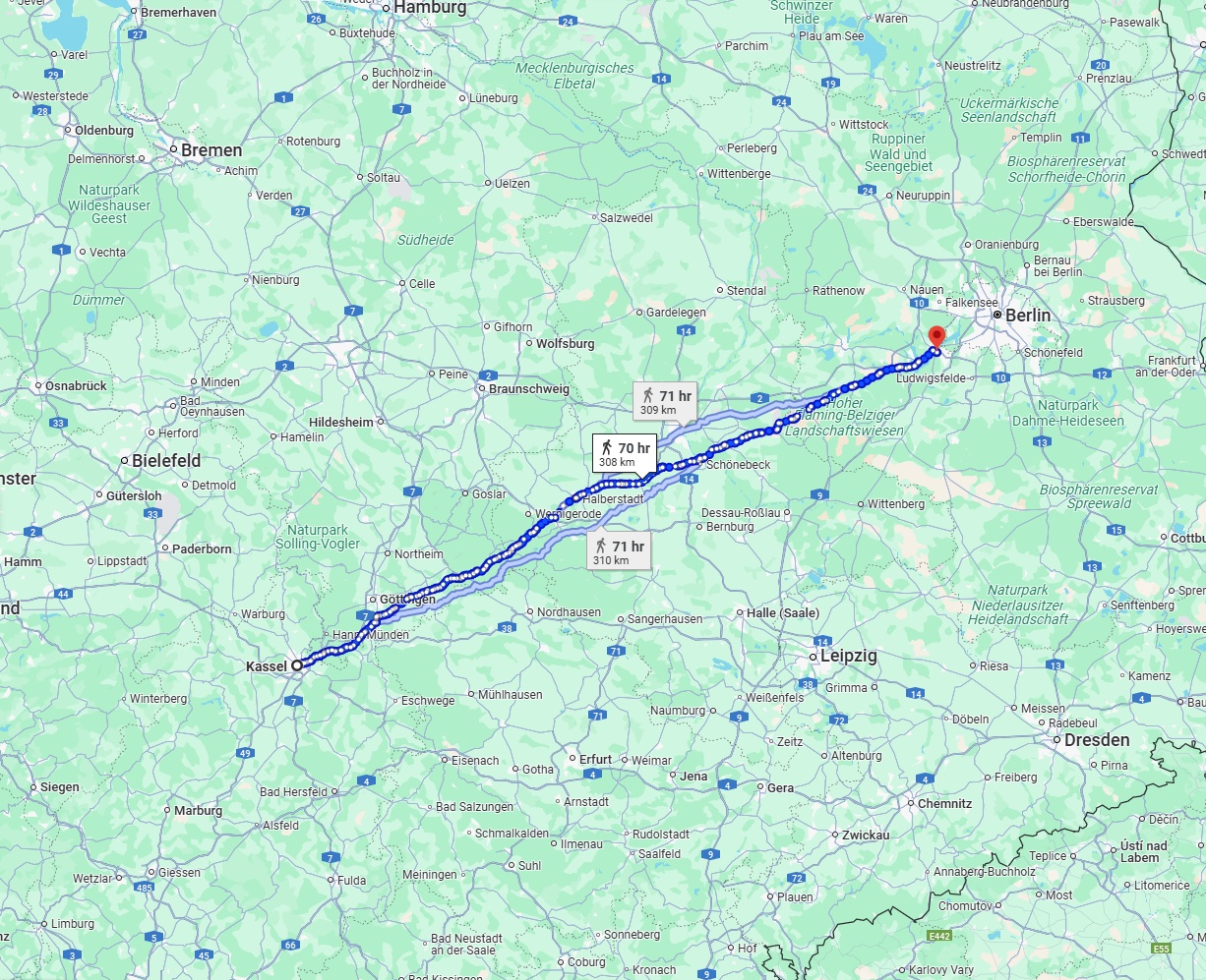 Anreise von Kassel Zu Potsdam Über 