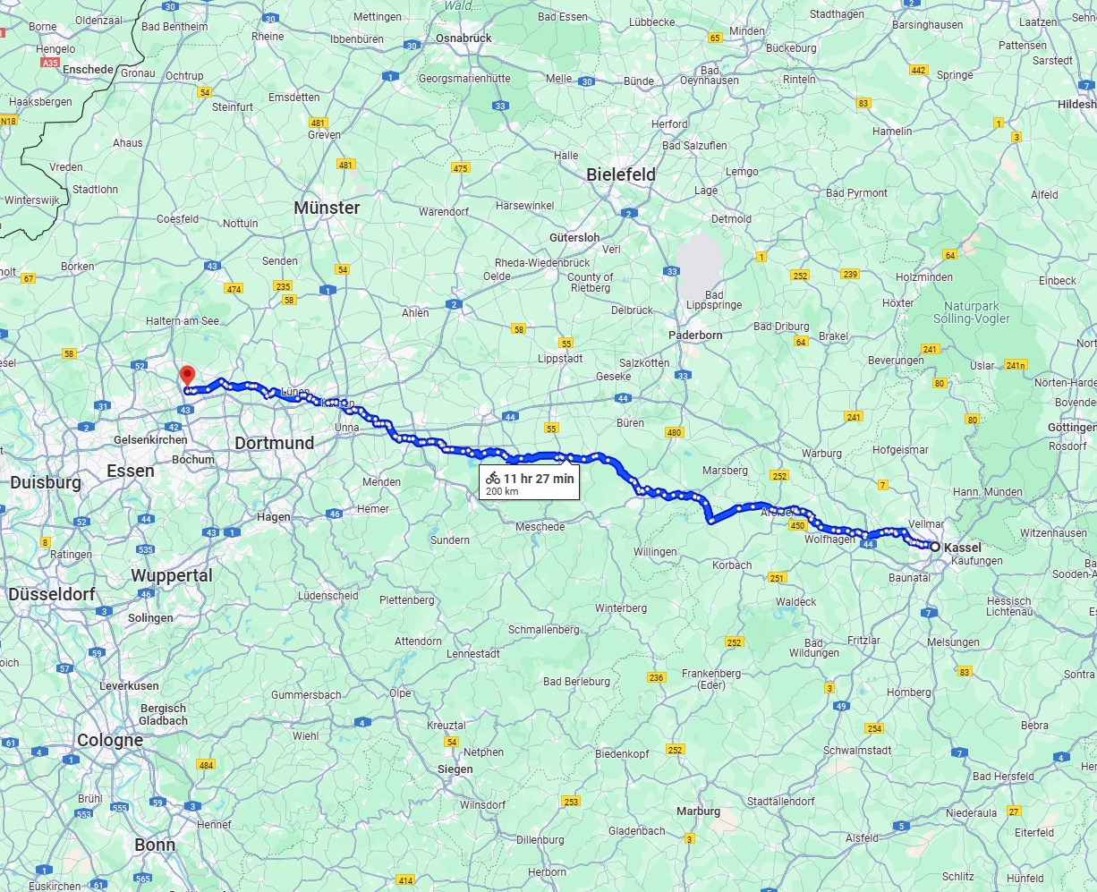 Anreise von Kassel Zu Recklinghausen Über 