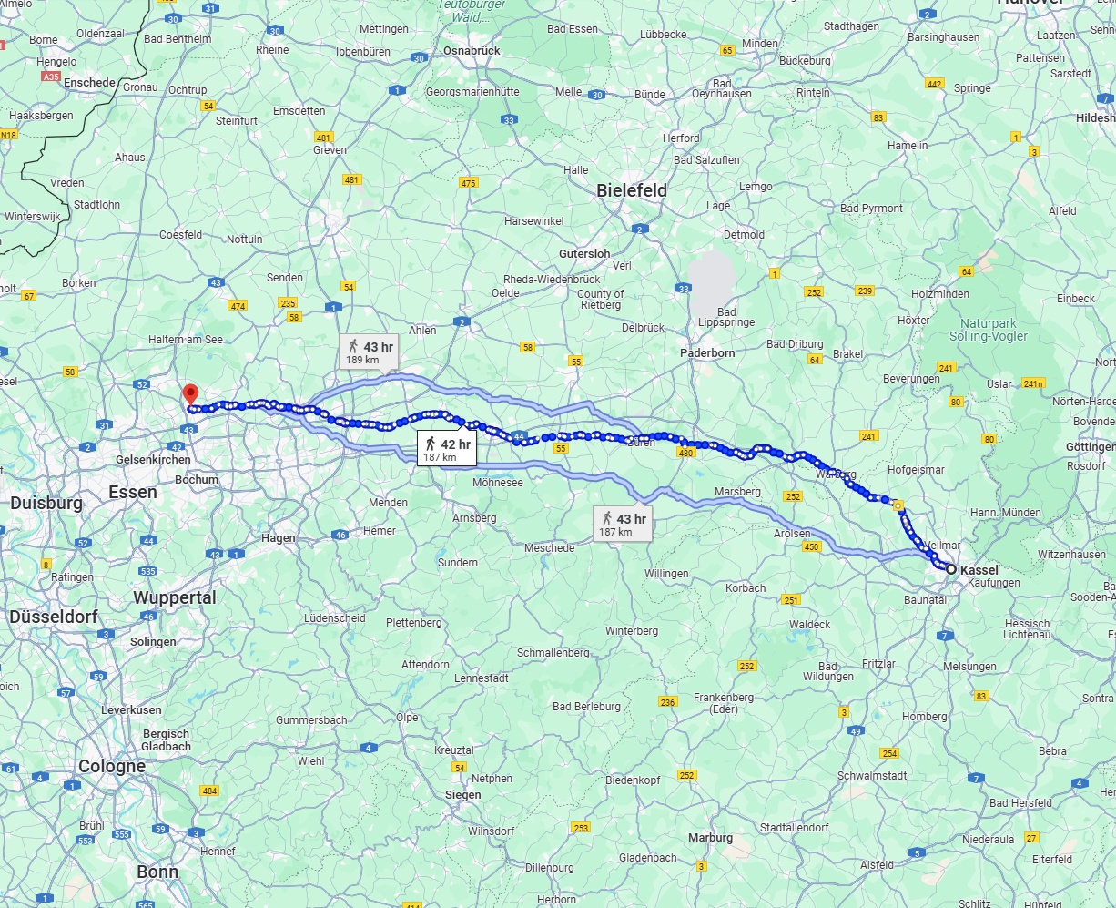 Anreise von Kassel Zu Recklinghausen Über 