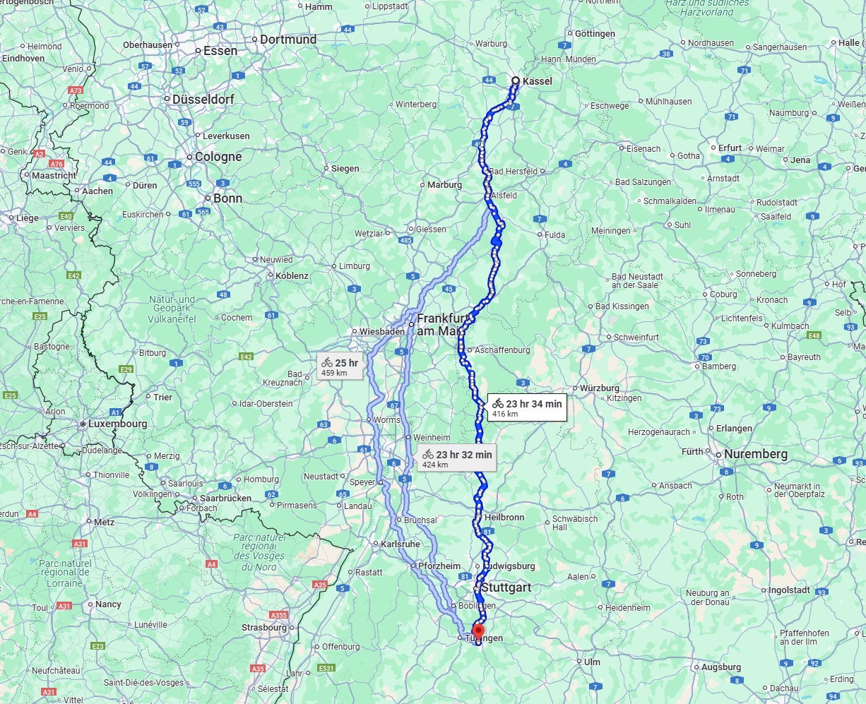 Anreise von Kassel Zu Reutlingen Über 