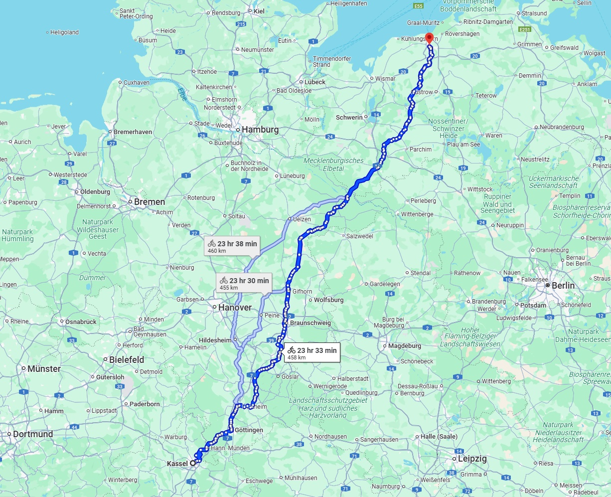 Anreise von Kassel Zu Rostock Über 
