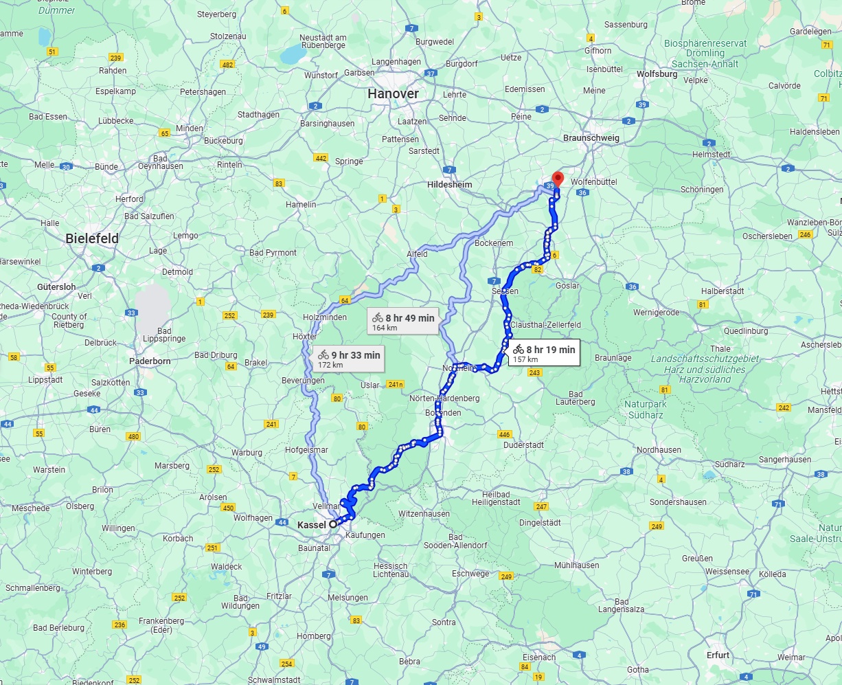 Anreise von Kassel Zu Salzgitter Über 