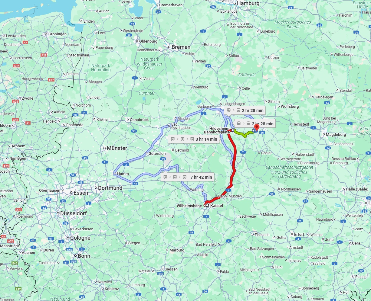 Anreise von Kassel Zu Salzgitter Über 