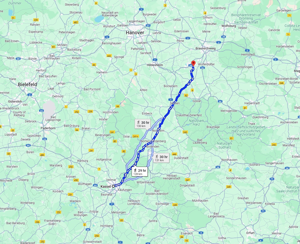 Anreise von Kassel Zu Salzgitter Über 