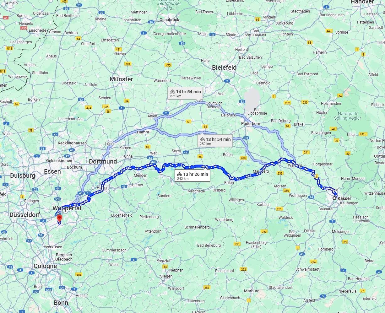 Anreise von Kassel Zu Solingen Über 