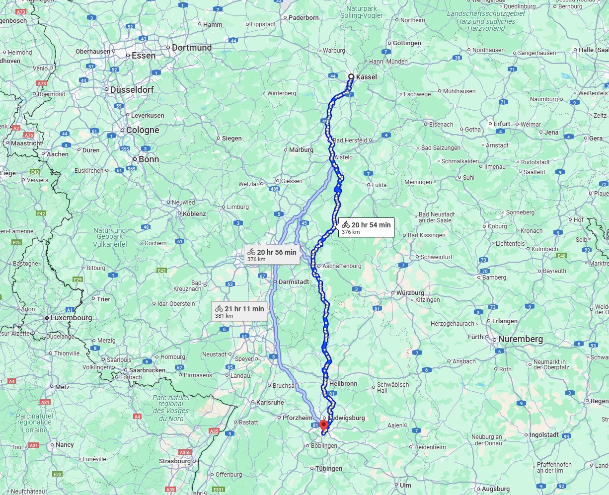Anreise von Kassel Zu Stuttgart Über 