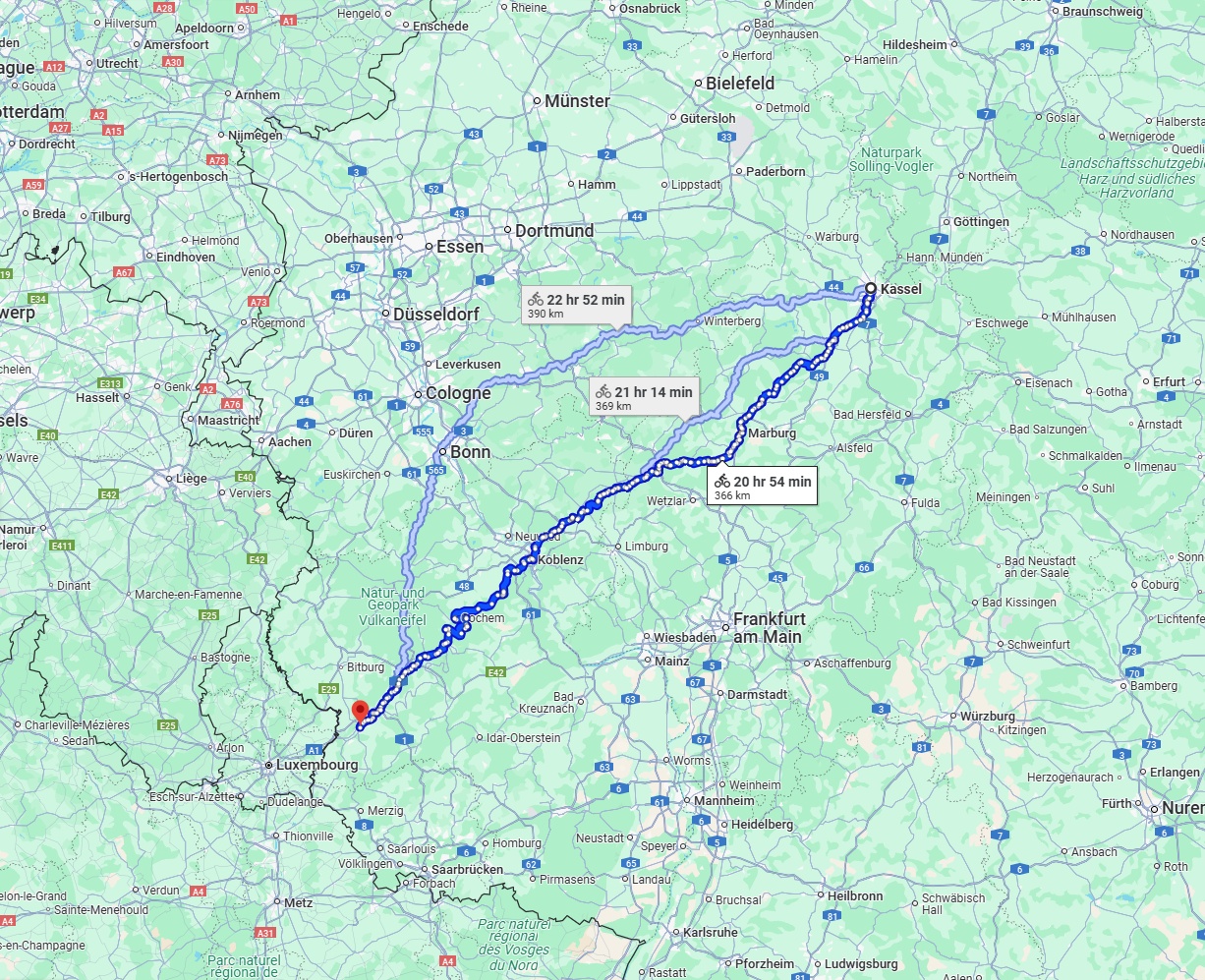 Anreise von Kassel Zu Trier Über 