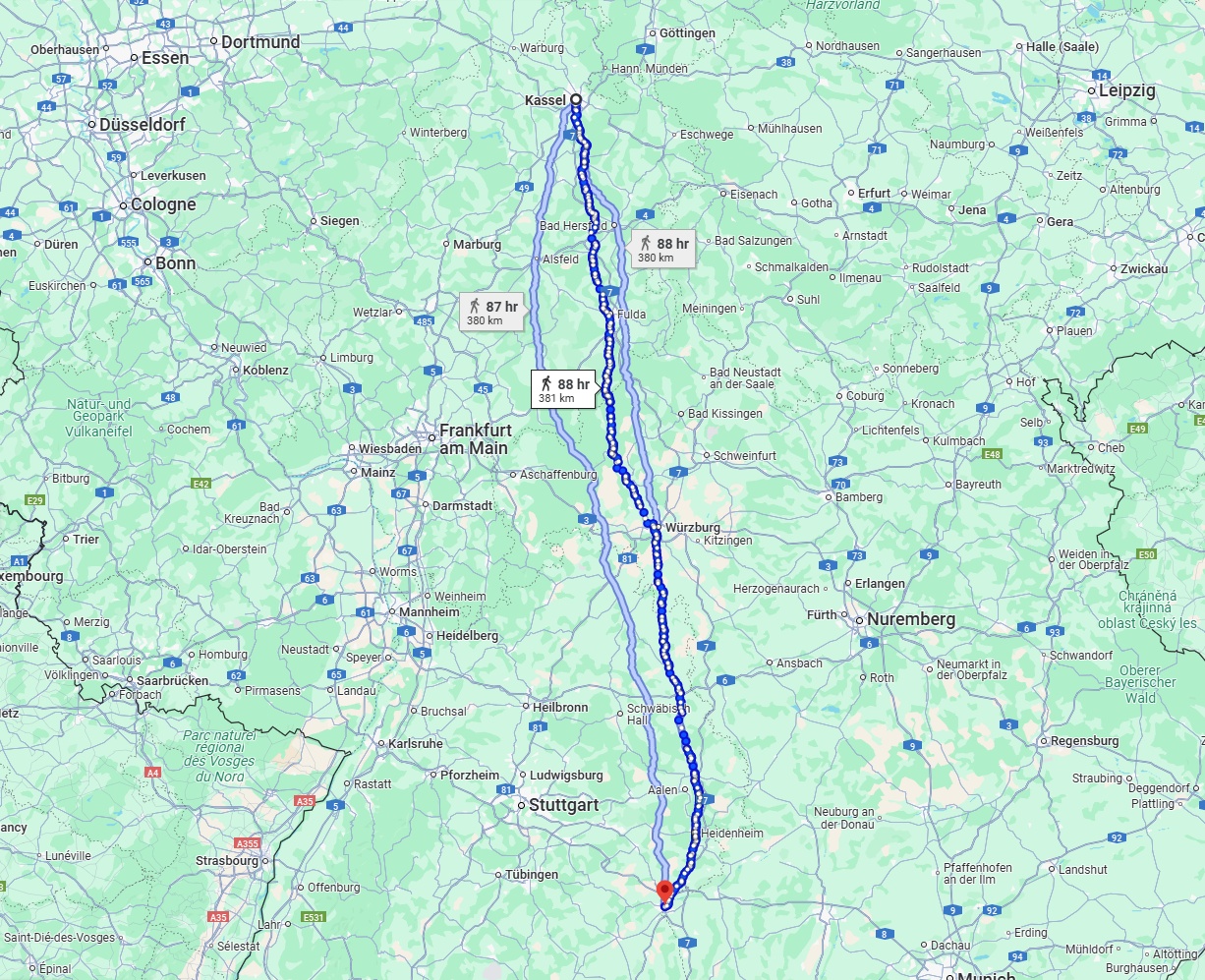 Anreise von Kassel Zu Ulm Über 
