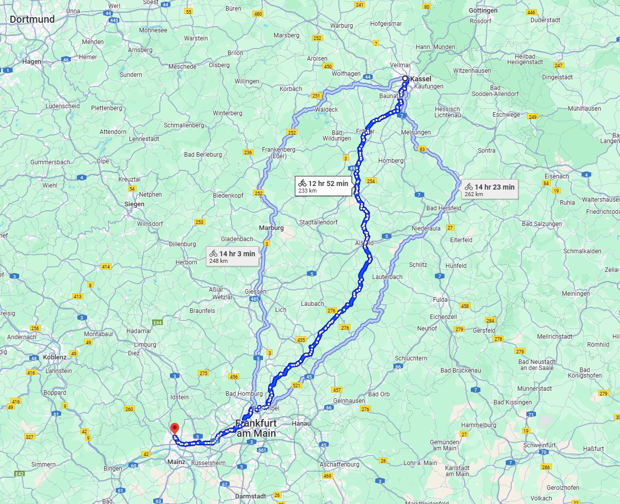 Anreise von Kassel Zu Wiesbaden Über 