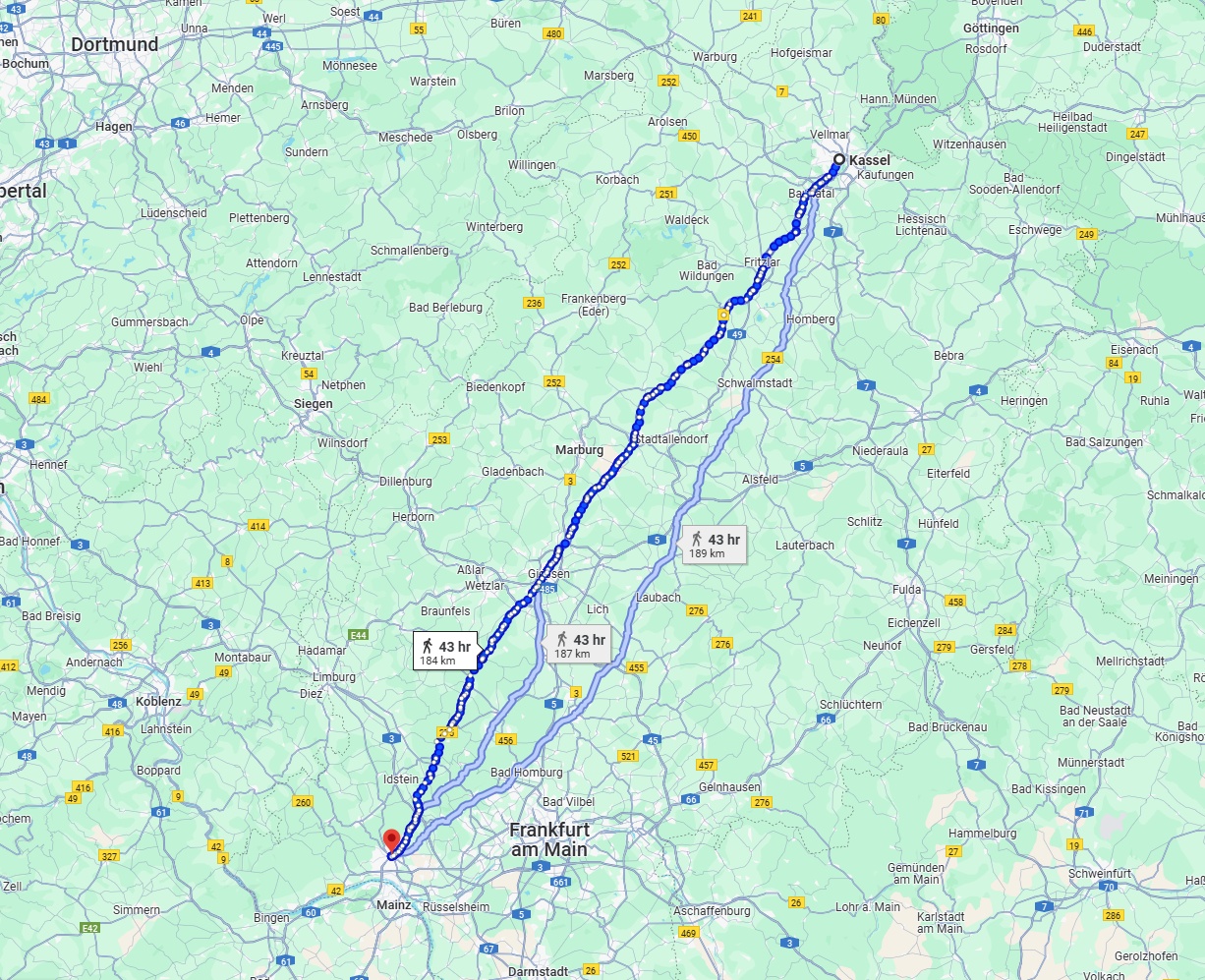 Anreise von Kassel Zu Wiesbaden Über 
