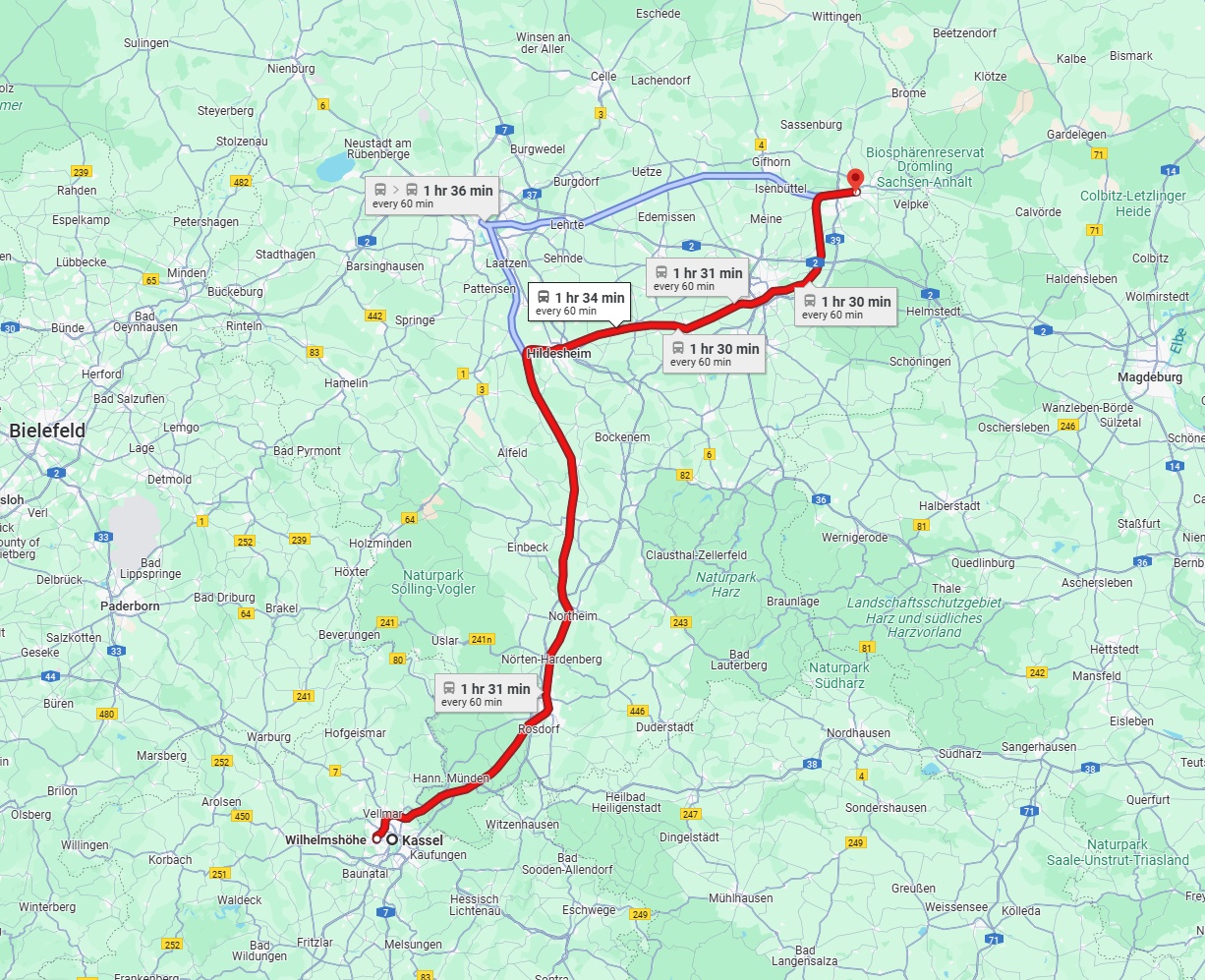 Anreise von Kassel Zu Wolfsburg Über 