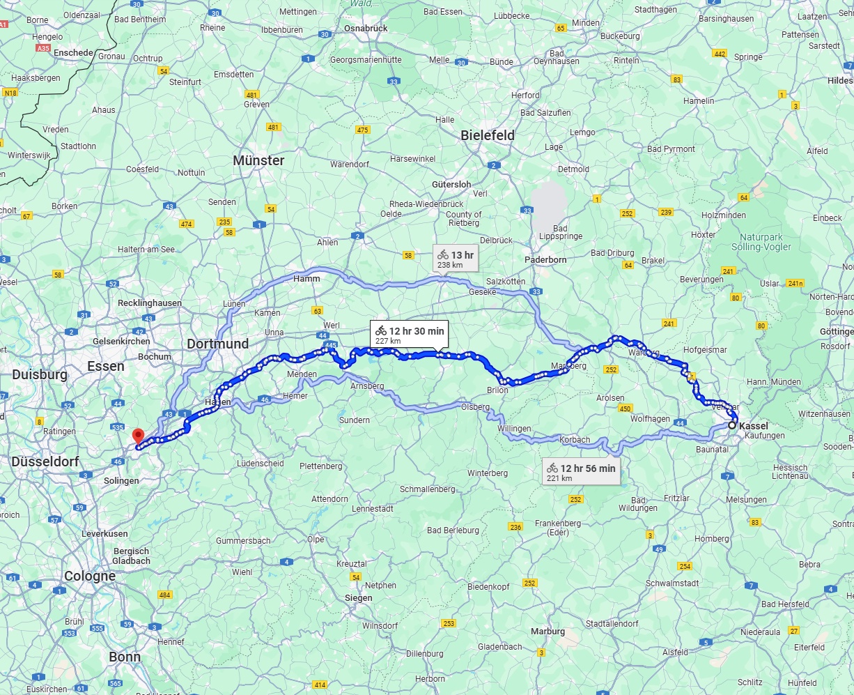 Anreise von Kassel Zu Wuppertal Über 