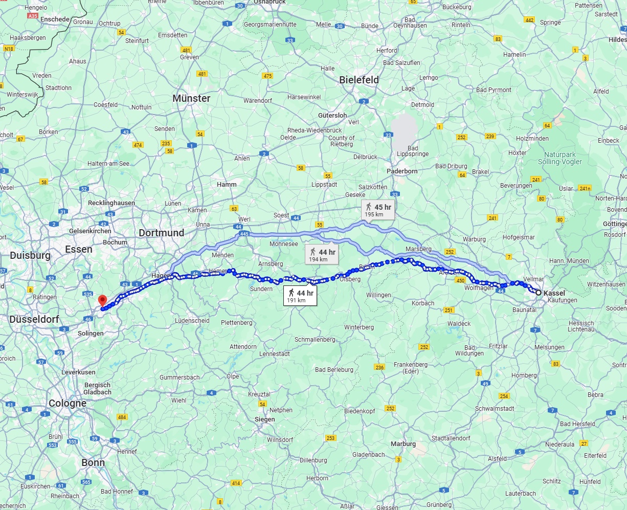 Anreise von Kassel Zu Wuppertal Über 