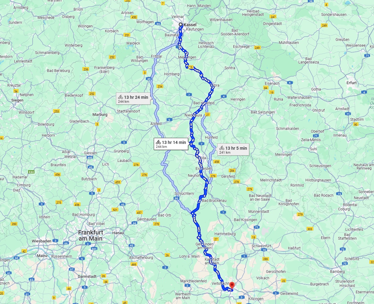 Anreise von Kassel Zu Würzburg Über 