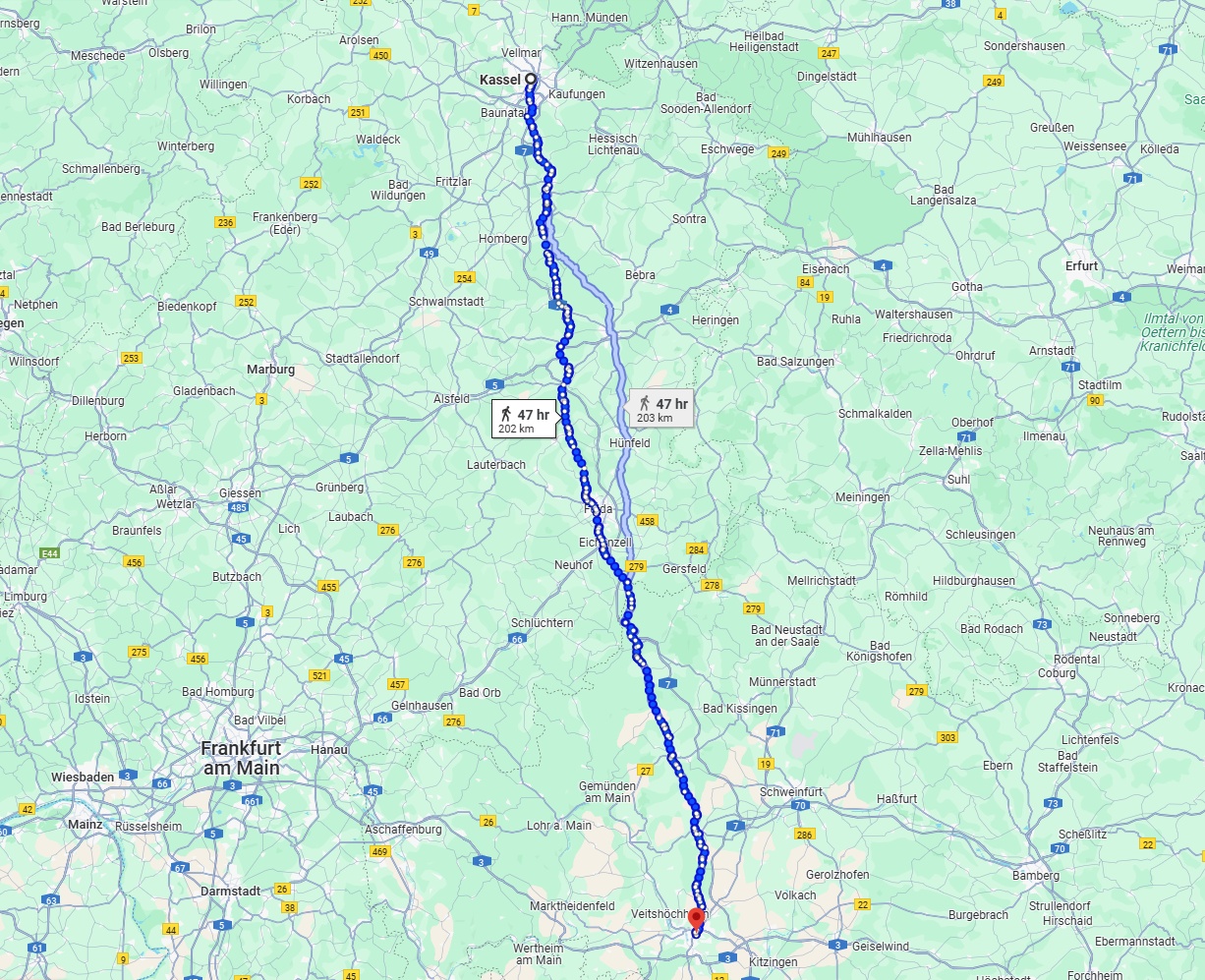 Anreise von Kassel Zu Würzburg Über 