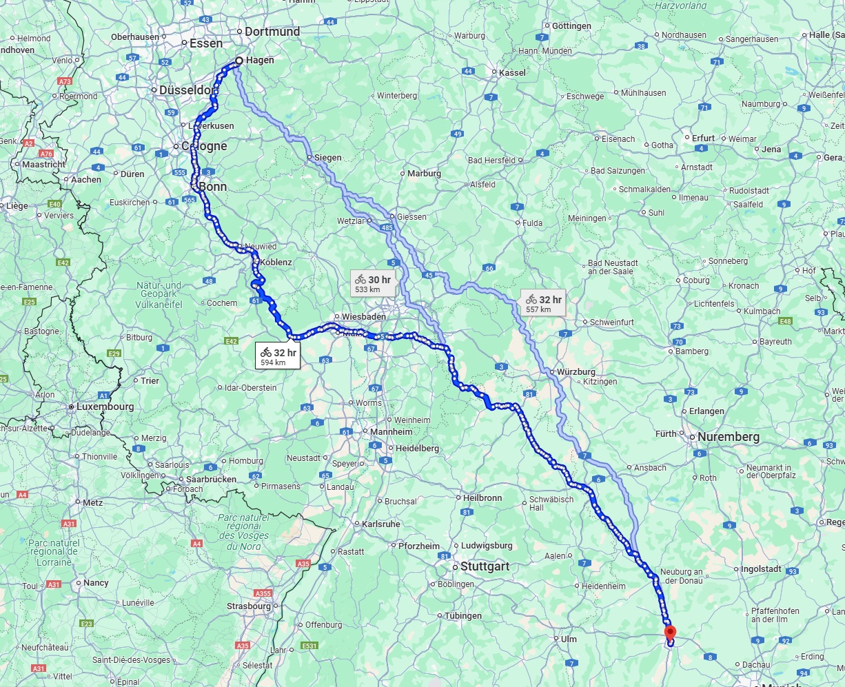 Anreise von Hagen Zu Augsburg Über 
