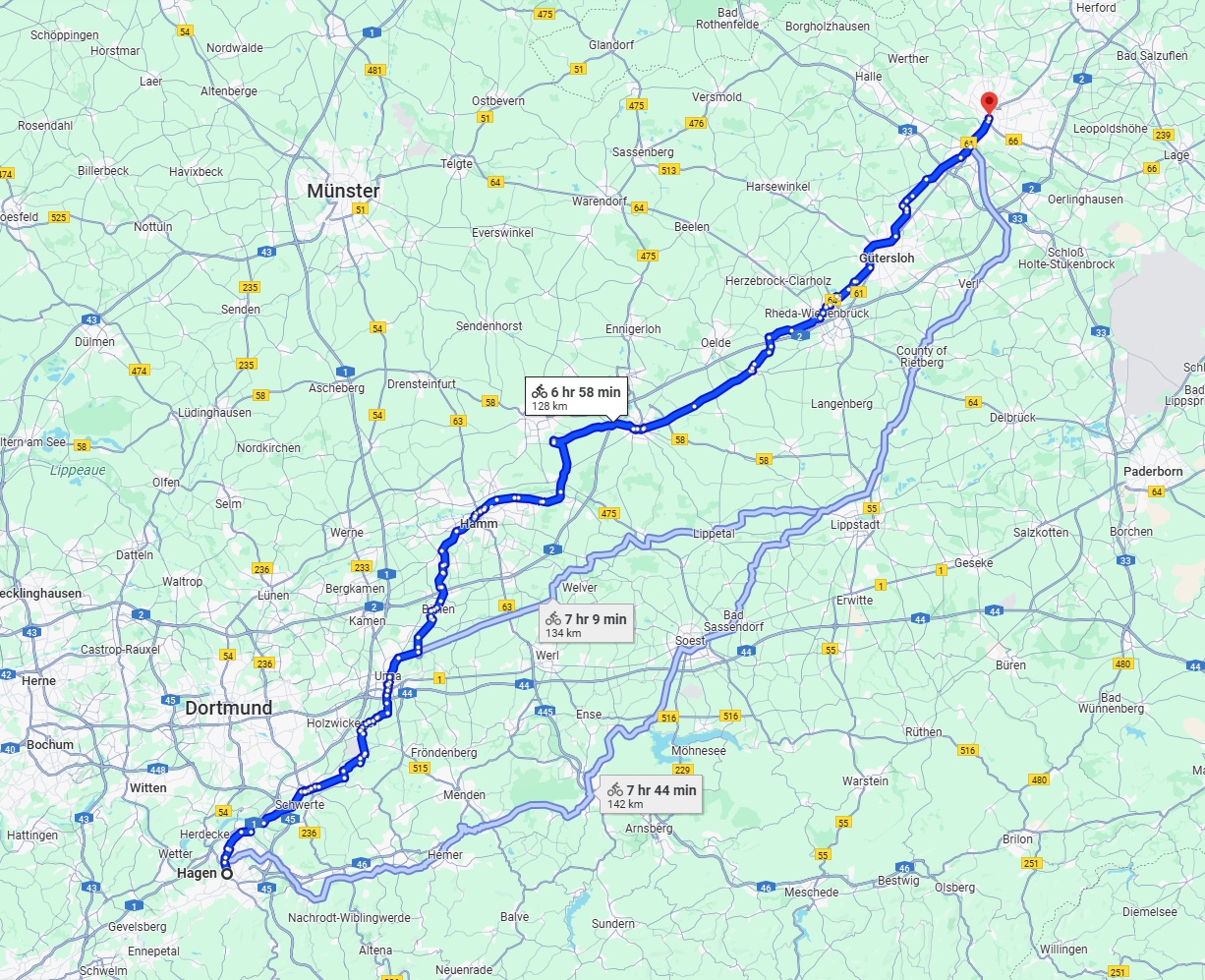 Anreise von Hagen Zu Bielefeld Über 