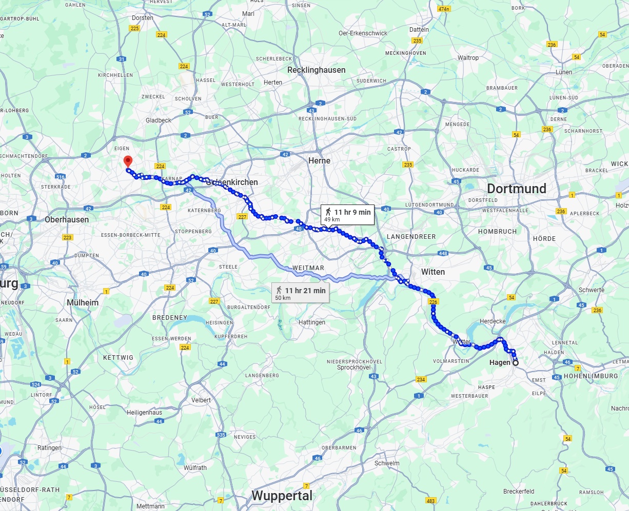 Anreise von Hagen Zu Bottrop Über 