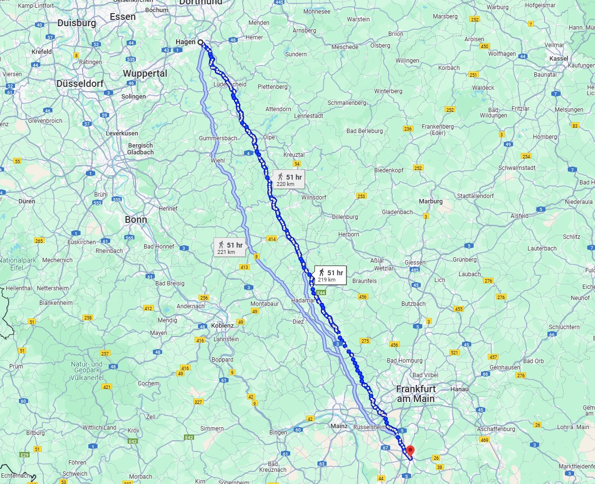 Anreise von Hagen Zu Darmstadt Über 