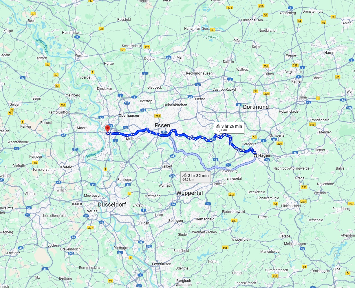 Anreise von Hagen Zu Duisburg Über 