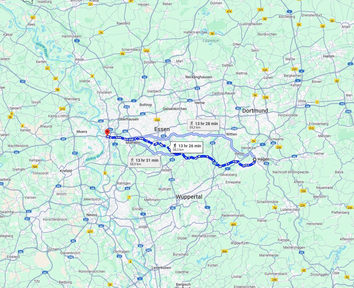 Anreise von Hagen Zu Duisburg Über 
