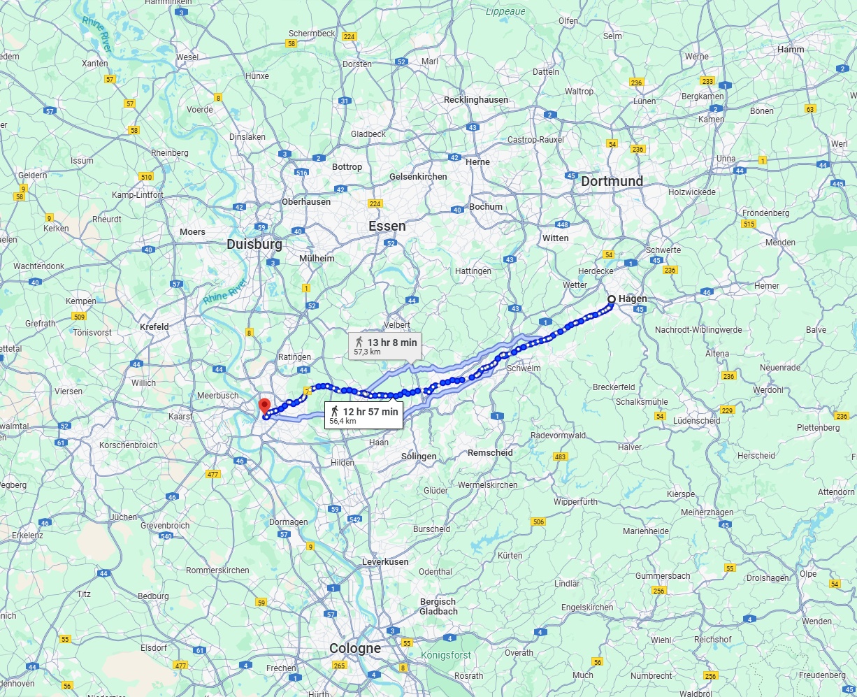 Anreise von Hagen Zu Düsseldorf Über 