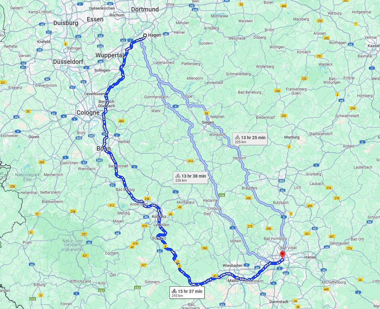 Anreise von Hagen Zu Frankfurt am Main Über 