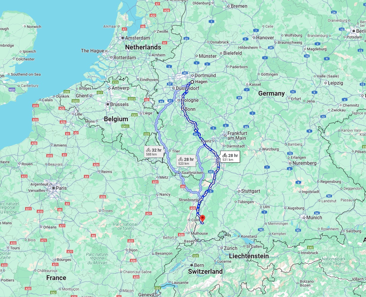 Anreise von Hagen Zu Freiburg im Breisgau Über 