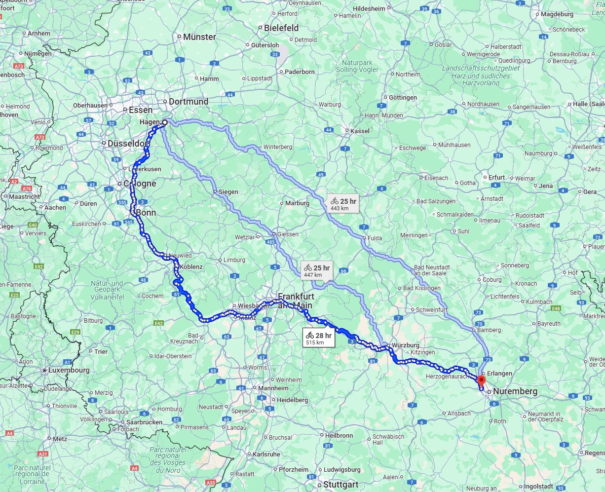Anreise von Hagen Zu Fürth Über 