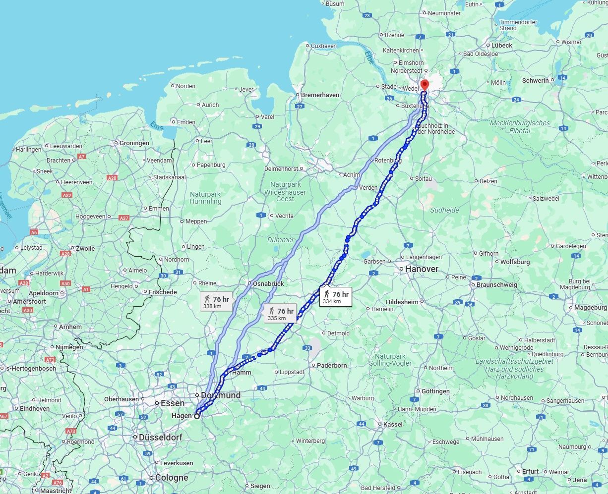 Anreise von Hagen Zu Hamburg Über 