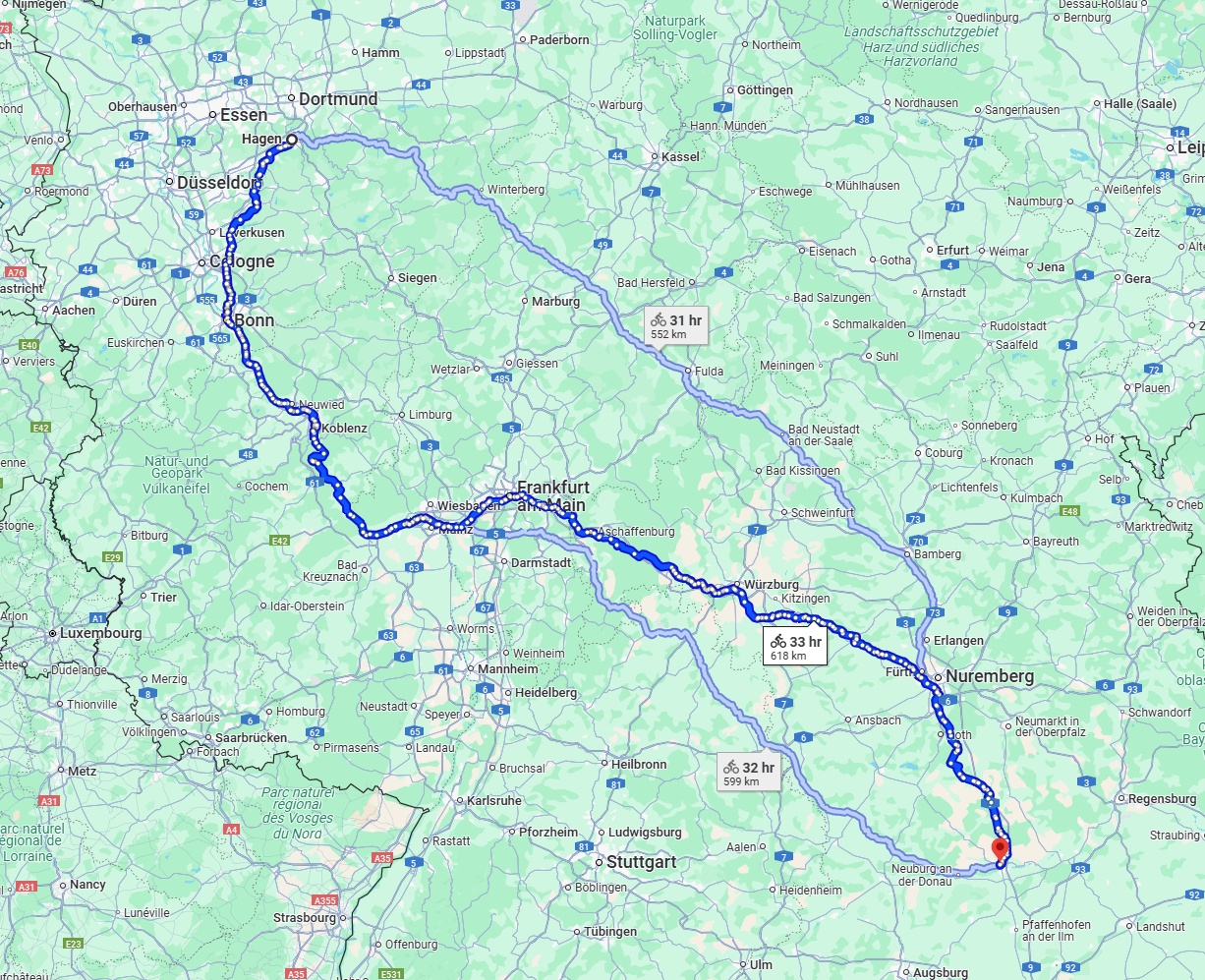 Anreise von Hagen Zu Ingolstadt Über 