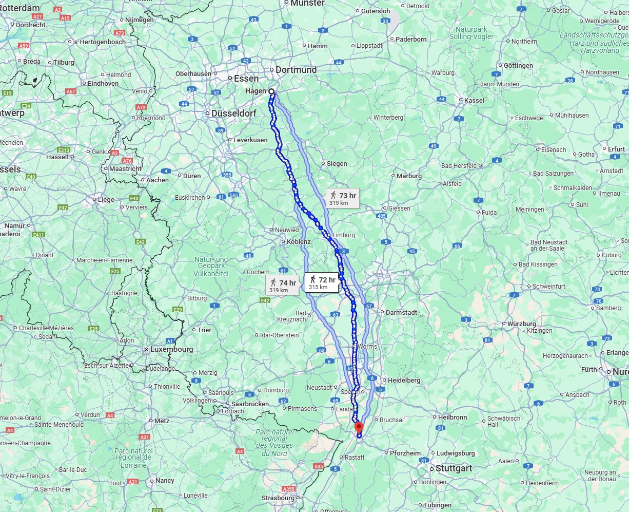 Anreise von Hagen Zu Karlsruhe Über 