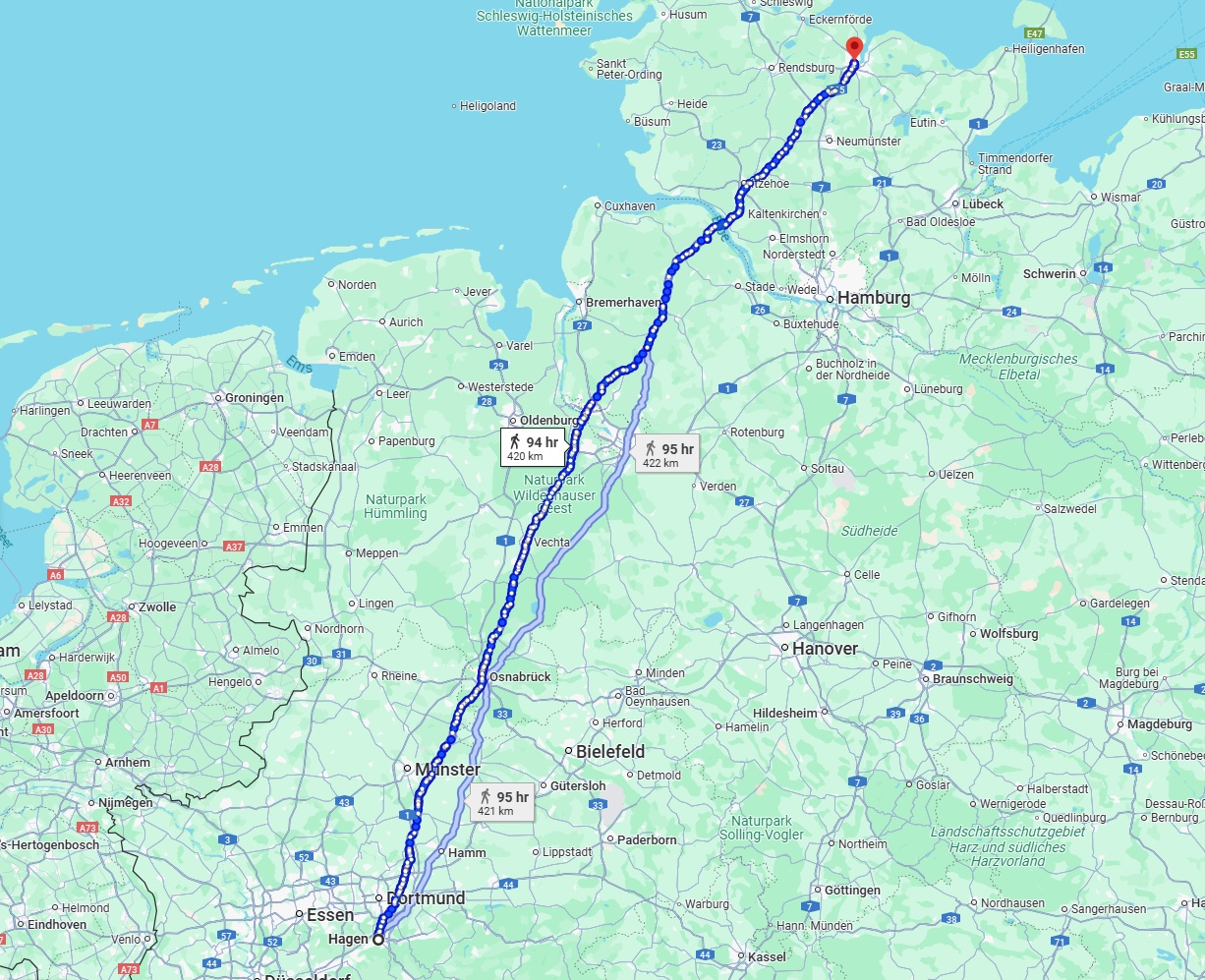 Anreise von Hagen Zu Kiel Über 