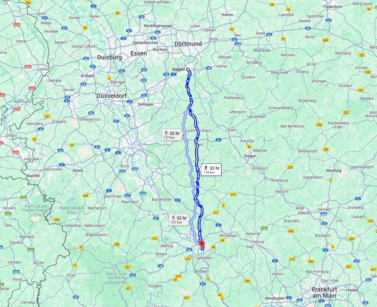 Anreise von Hagen Zu Koblenz Über 