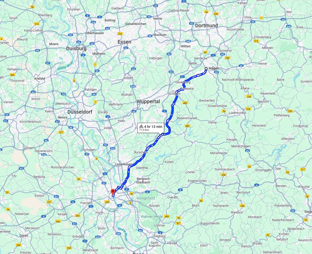 Anreise von Hagen Zu Köln Über 