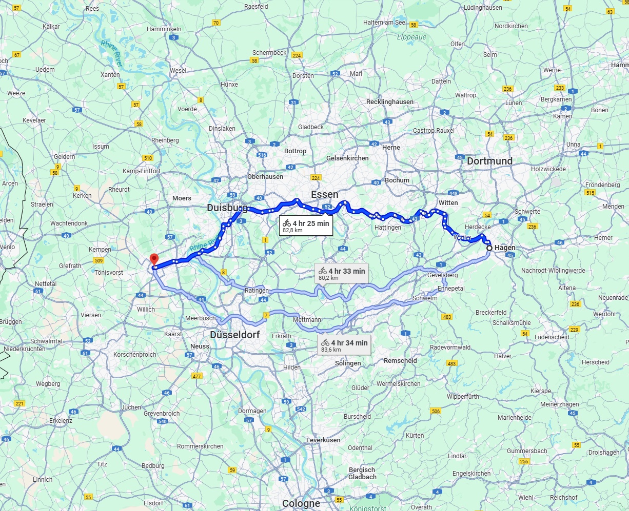 Anreise von Hagen Zu Krefeld Über 