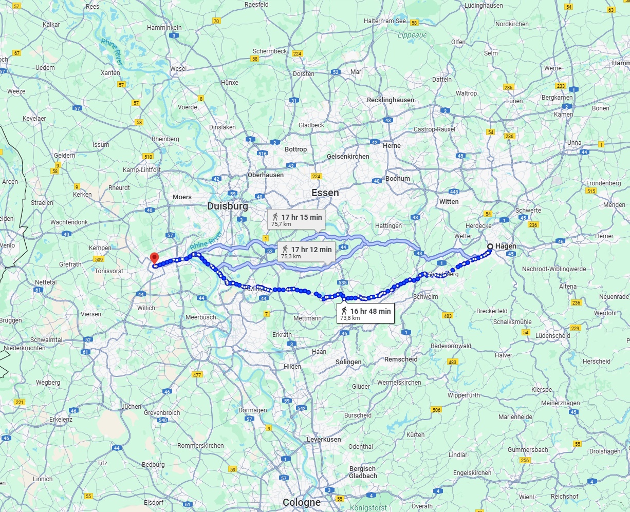 Anreise von Hagen Zu Krefeld Über 