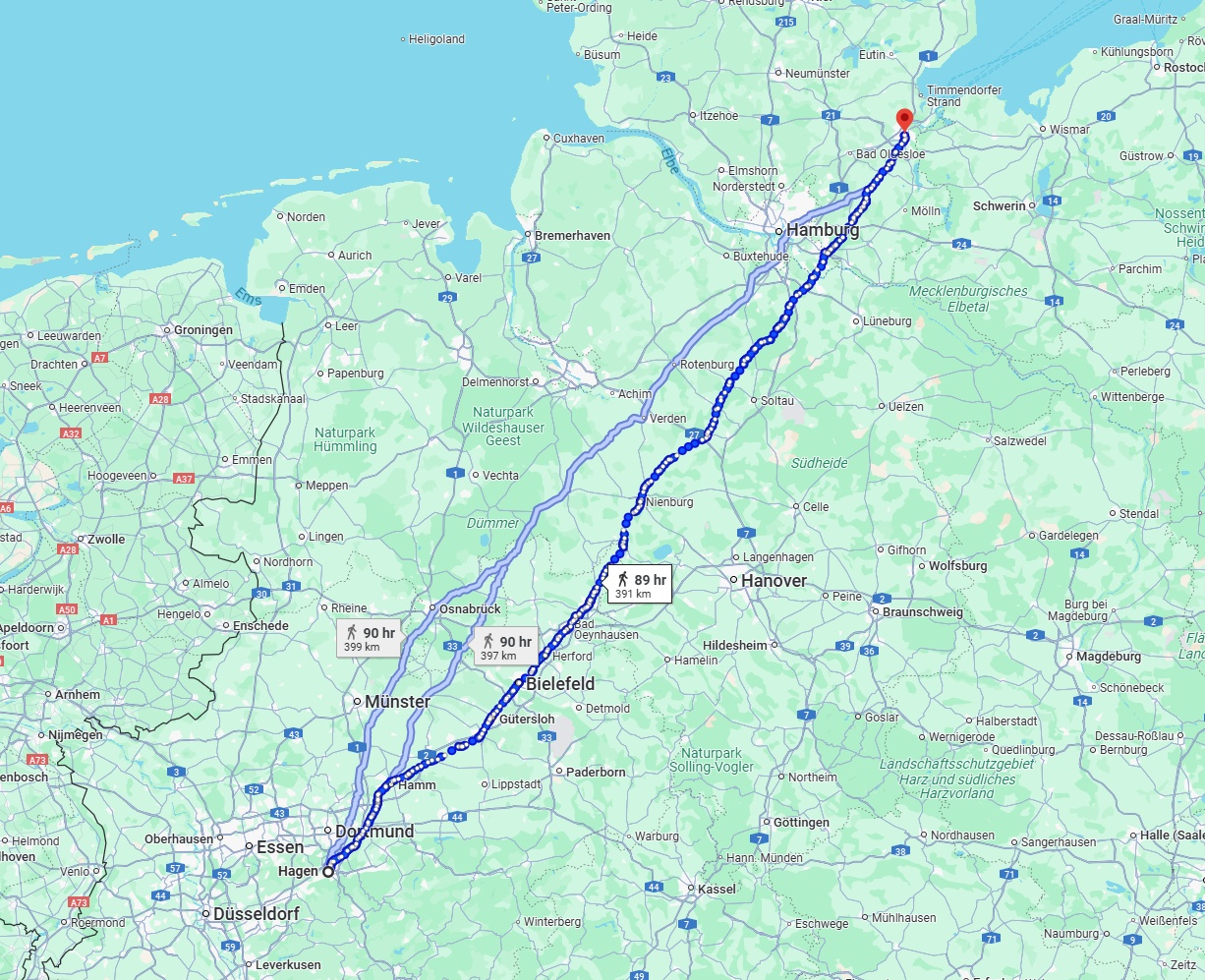 Anreise von Hagen Zu Lübeck Über 
