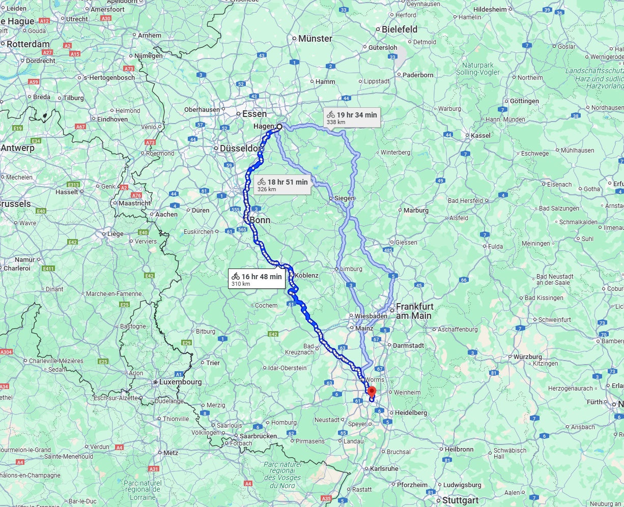 Anreise von Hagen Zu Mannheim Über 