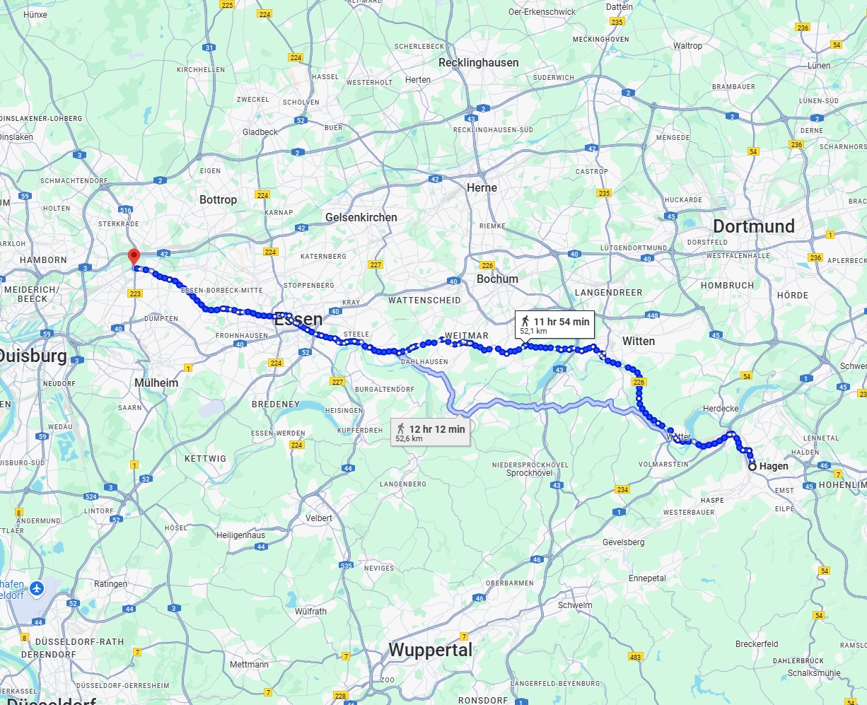 Anreise von Hagen Zu Oberhausen Über 