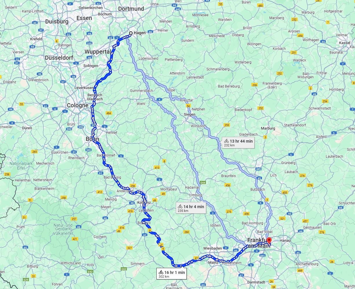 Anreise von Hagen Zu Offenbach am Main Über 