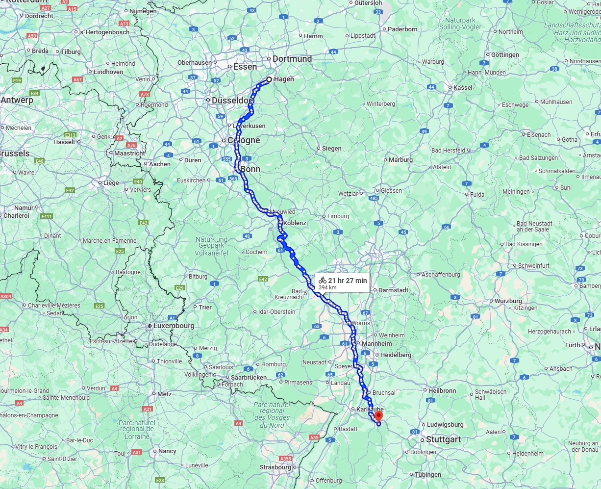 Anreise von Hagen Zu Pforzheim Über 