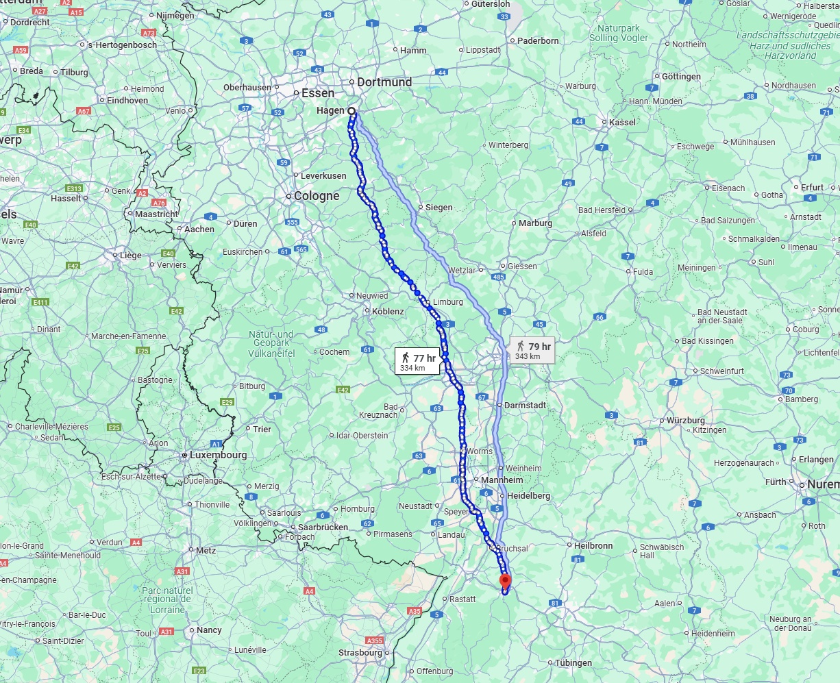 Anreise von Hagen Zu Pforzheim Über 